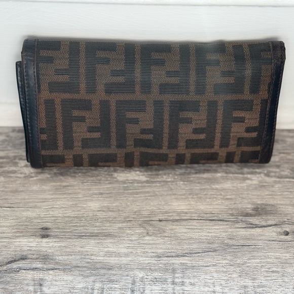 Vintage Fendi TriFold Diamond Print Wallet - Picture 2 of 16